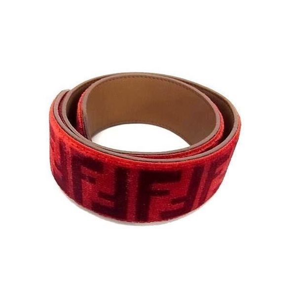 Fendi Zucca Pattern Strap You Bag Shoulder Strap Shoulder Strap Red - Picture 2 of 4